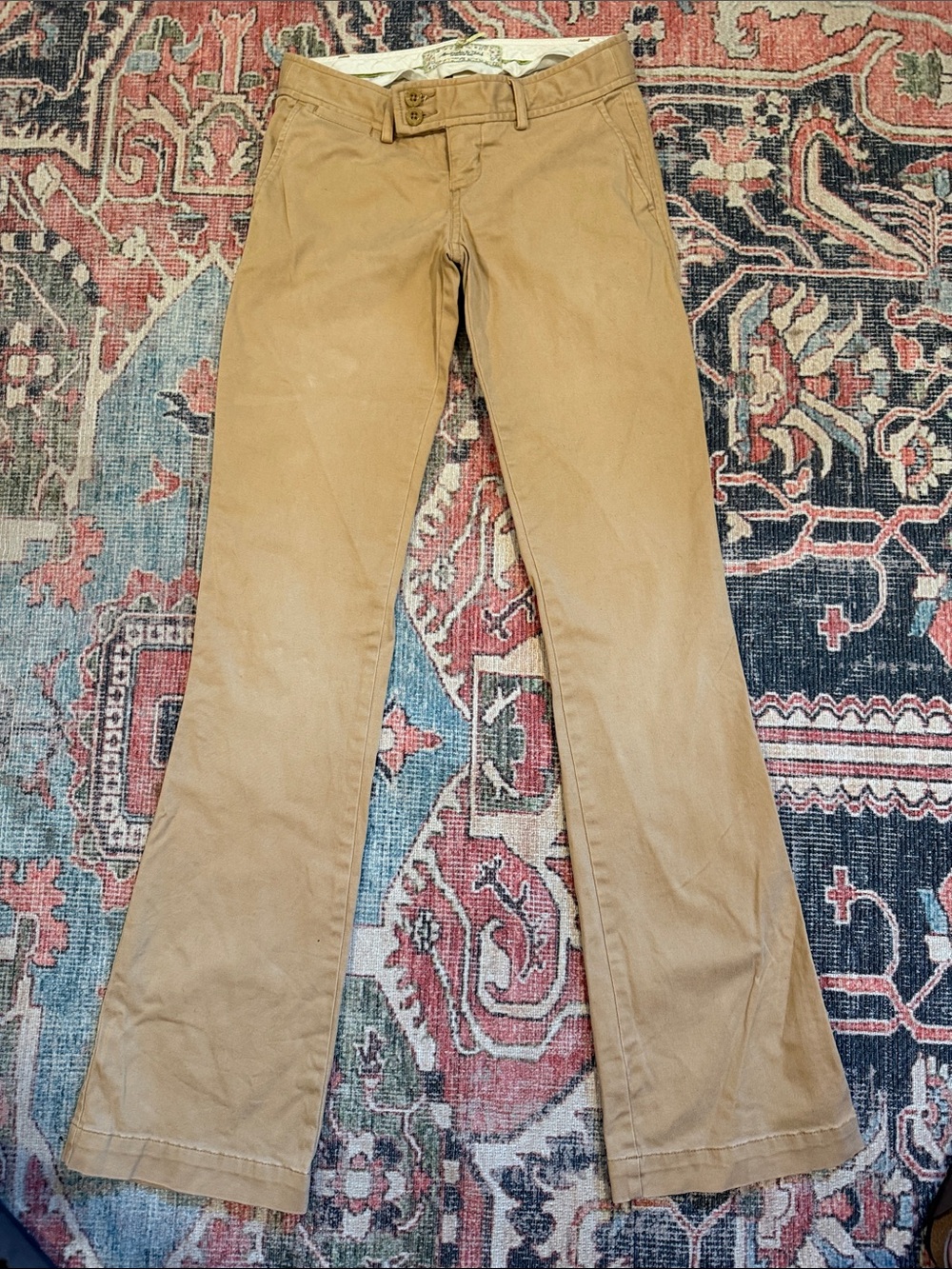 Y2K Abercrombie & Fitch Women’s Khaki Flare Chino Pants